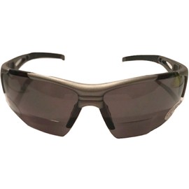 Incredible Bargains The Jackson Bifocal Safety Reading Sunglasses, Silver/Smoke Lens + 2.50