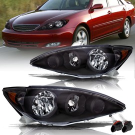 Aosky Headlight Assembly Fits for 2005 2006 Toyota Camry SE LE XLE Replacement Front Light Headlamp Passenger Side with Bulbs