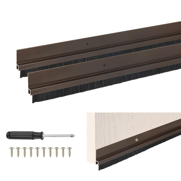 M METERXITY 2-Pack Door Brush Bottom Sweep, 39" L x