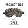 2 Pieces Leopard Print Eye Mask, Sleeping Aid, Satin Shading