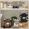 Vercraft 3 Pcs Highland Cow Tiered Tray Decor Mini Highland