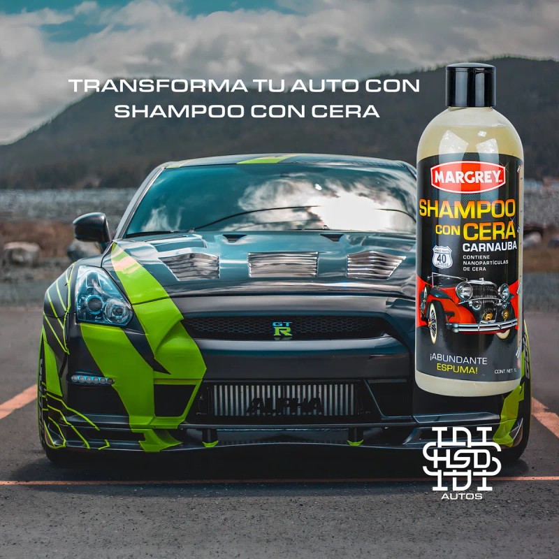 Shampoo Con Cera Autos Y Motos 1lt Alta Espuma Margrey