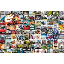 Ravensburger 99 VW Bulli Moments 3000 Piece Jigsaw Puzzle for Adults - 16018 - Handcrafted Tooling, Durable Blueboard, Every Piece Fits Together Perfectly