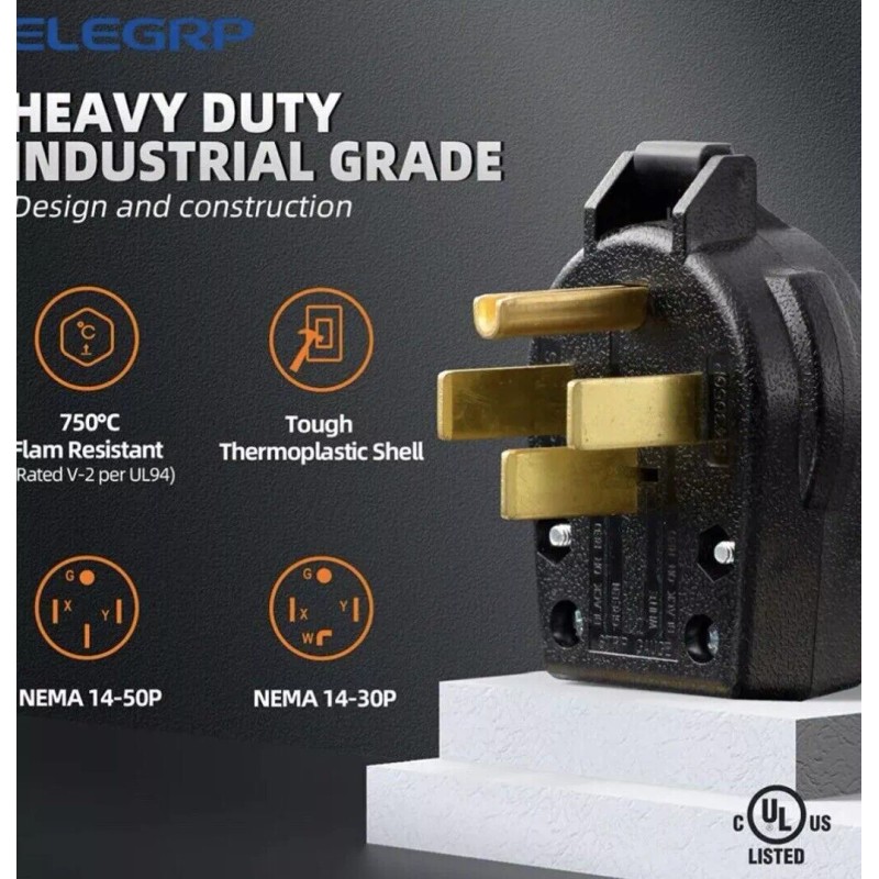 ELEGRP 30 Amp/50 Amp 125/250-Volt 3-Pole/4-Wire Grounded 14-30P or 14-50P