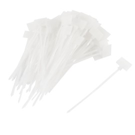 sourcingmap® Zip Ties Ethernet RJ45 RJ12 Wire Power Cable Label Mark Tags 100 Pcs