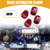 Partuto 4 Pcs An10 Universal Hose Finisher Clamp - Aluminum