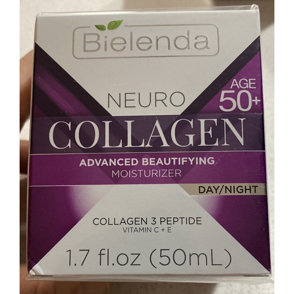 Bielenda Neuro Collagen Day/ Night Face Moisturizer 1.7 Fl Oz Age 50+ Free Ship