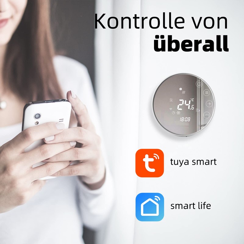 Beok Smart Underfloor Heating Thermostat, Programmable WiFi Thermostats for Underfloor
