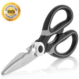 Premium Heavy Duty Kitchen Shears; Ultra Sharp Multi Purpose Stainless Steel Scissors