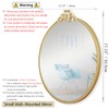 BITALYE 15.75" Small Bow Decorative Round Mirror,Gold Metal Frame Circle