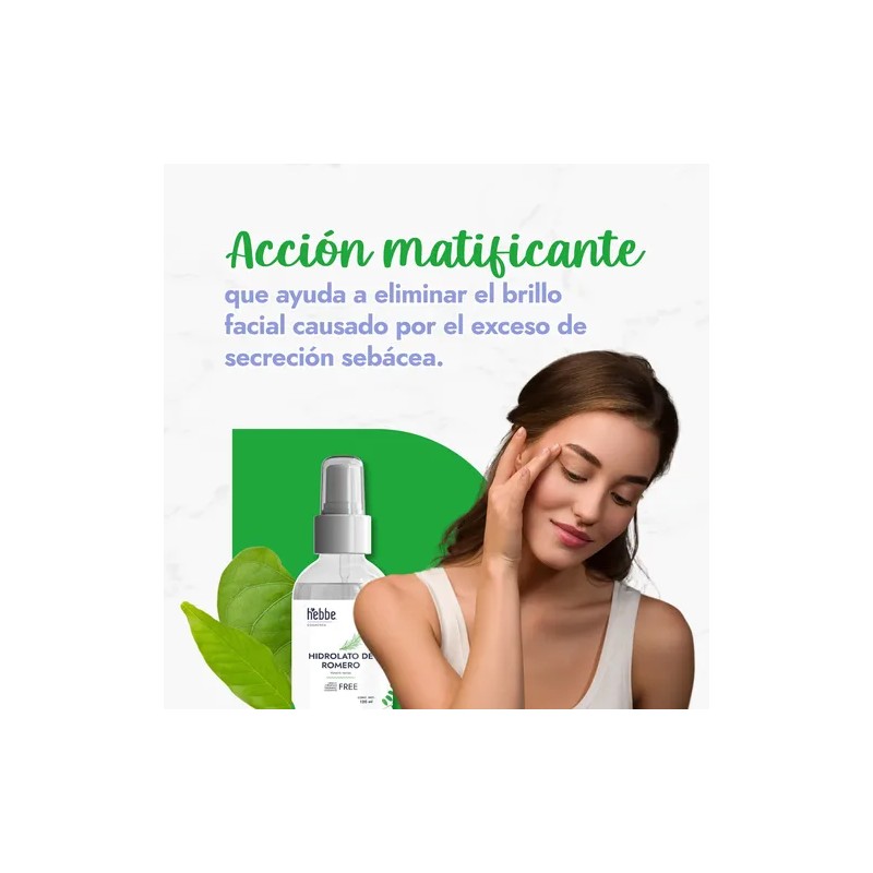 Tonico Natural De Romero Facial Hidrolato Balanceador De Ph
