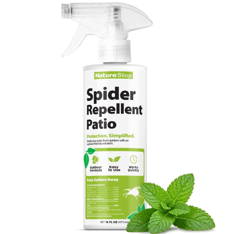NatureStop Spider Repellent Spray for Patio - Outdoor Spider Control