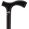 Royal RC Canes Sleek Black Walking Cane with Silver Collar