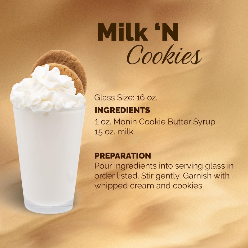 Monin - Cookie Butter Syrup, Great for Coffees, Lattes, and