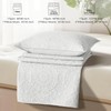 WURUIBO White Quilt Set Queen Size, Embossing Microfiber Full Bedspreads