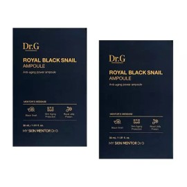 Dr.G 닥터지 로얄 블랙 스네일 앰플 30ml 2개 달팽이 점액 여과물 함유 Dr.G Royal Black Snail Ampoule 30ml 2pcs, Contains Snail Secretion Filtrate