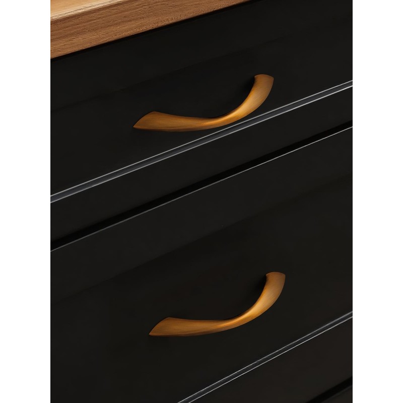 JIASENBAO 5 Pack Antique Brass Cabinet Pulls 3 Inch Arch