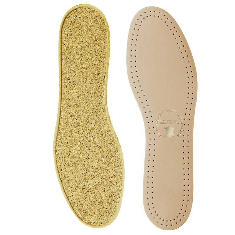 Bergal Schafleder Kork Orthotic Insole, Brown (Braun), 44 EU
