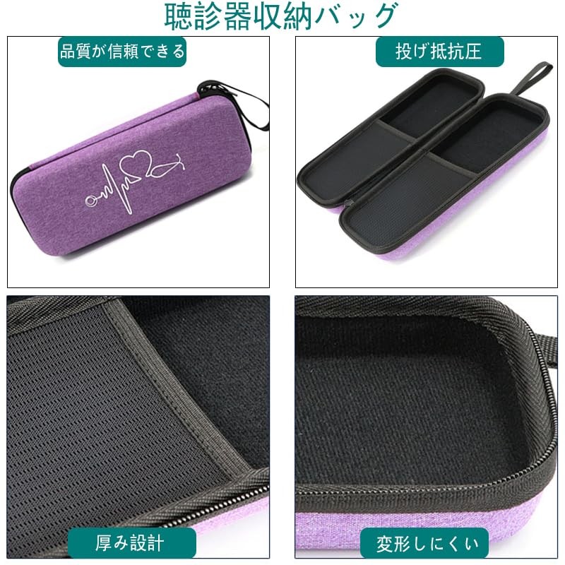 Stethoscope Case, EVA Stethoscope Pouch, Hard Case, Portable, Stethoscope, Storage