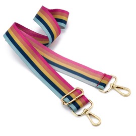 Wide Shoulder Strap Adjustable Replacement Belt Crossbody Canvas Bag Handbag((3.8CM) rainbow2)
