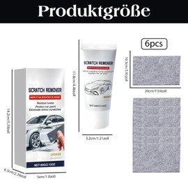 Katomi Auto Kratzer Entferner Set mit 6 Nano Sparkle Tüchern, Lackkratzer Entferner, Lackpflege für Auto & Motorrad, Ungiftig & Umweltfreundlich, Für Männer & Frauen zu Weihnachten
