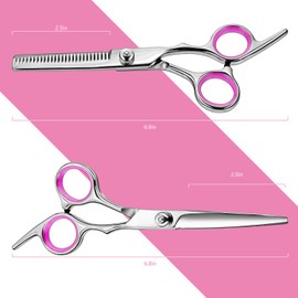 Haircut Set Scissors - Fcysy Professional Barber Sharp Hair Scissors Kit with Hair Cutting Accessories with Leather Case for Styling Haircuts for Women Men and Pets