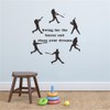 Baseball Player Wall Decal - "Swing for The Fences and