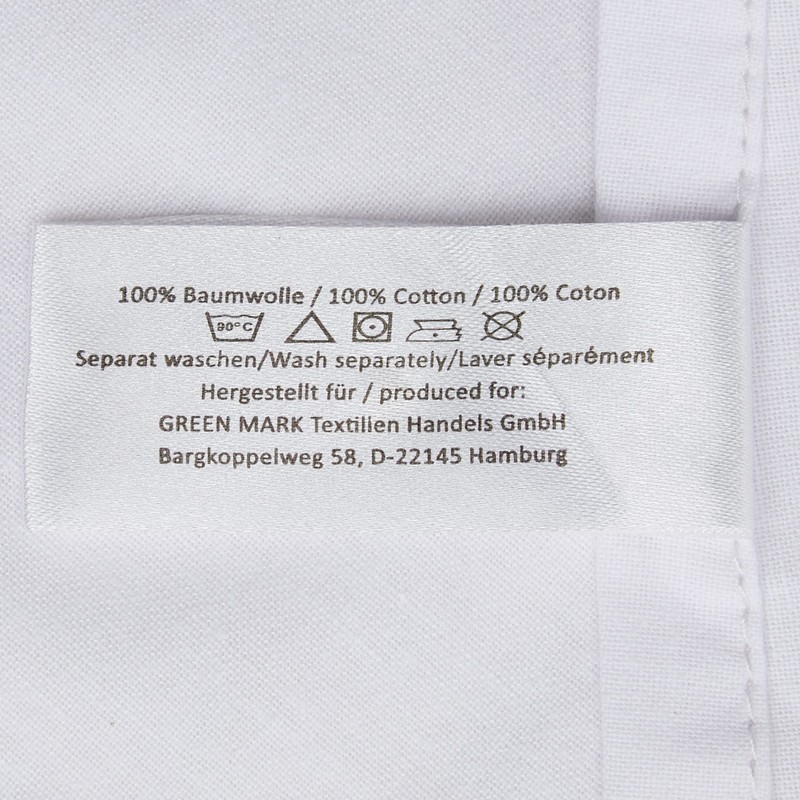 Cloth/Bed Sheet/250X150 Cm White by Green Mark® 100% Woven Cotton