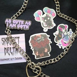 Heart O-Ring Slip Chain Necklace Punk Rock Stainless Steel Cuban Long Necklace Jewelry for Women SV Heart