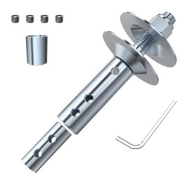 Neeki Bench Grinder Motor Shaft Extension for Polishing, 1/2" and 5/8" Motor Threaded Shaft Adapter, Fits 1/2" and 5/8" Center Hole Cloth Polishing Wheels and Airway Polishing Wheels