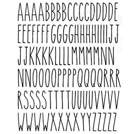 Imagnt Studio Stickers Alphabet ABC Inspired by Rae Dunn Lettering Ornament - Vinyl Decals for Kitchen containers Jars, Wall, Window, car. (Black, Letter - 2.5 inches. Set - 17 x 13 inches)