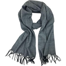 Runtlly Men's Winter Scarf Soft Classic Cashmere Feel Scarves Unisex 9-3 Gray