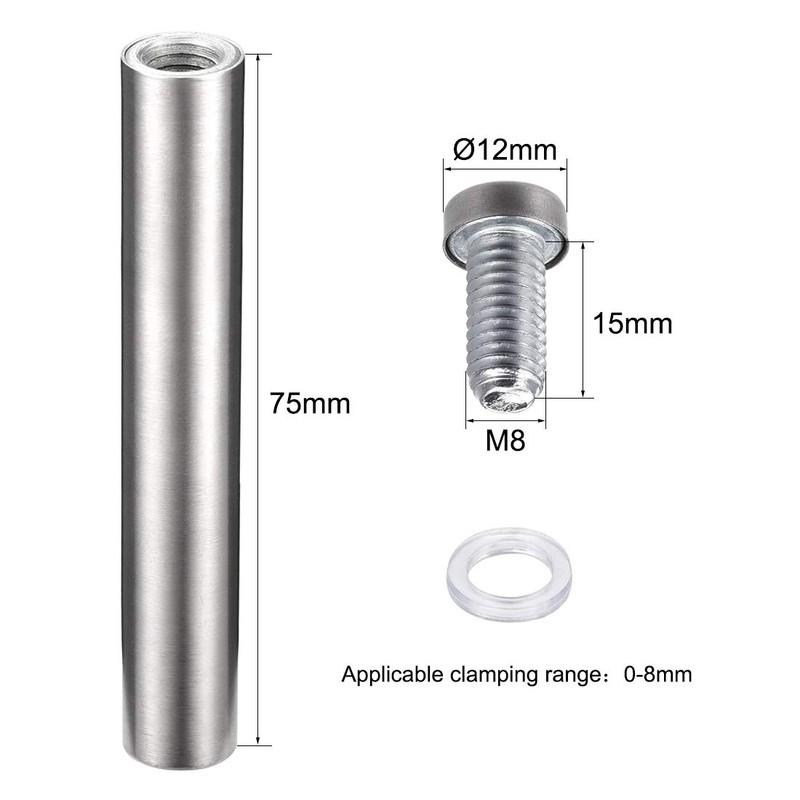 uxcell 1/2 Dia x 3-1/8"(12x80mm) Standoff Screws Wall Mount Sign