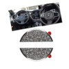 HIBEYO Bling Car Steering Wheel Logo Emblems Sticker Accessories Compatible