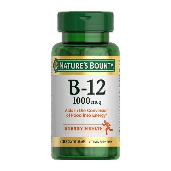 Nature's Bounty Vitamin B12 1000 mcg Supplements, Supports Energy Metabolism,