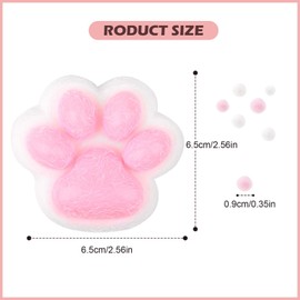 Cat Paws Squishy, Cat Paw Anti-Stress Ball, Cat Squishy Squeeze Toy, Cat Paw Squeeze Toy with Balls, Sensory Toy, Anti-Stress Toy for Children and Adults