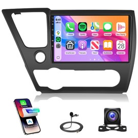 Rimoody 4G+64G Android 15 Car Radio for Honda Civic 2013 2014 2015 2016 2017, Car Stereo Wireless Carplay Andorid auto GPS 5G-WiFi Mirror Link 9'' Touchscreen Bluetooth FM/RDS EQ-32 Backup Camera