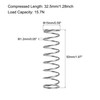 sourcing map Compression Spring,304 Stainless Steel,15mm OD,1.2mm Wire Size,32.5mm Compressed