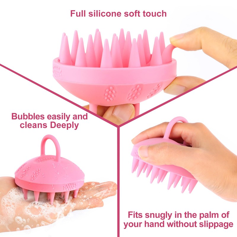 VFANDV 2 Stück Kopfhaut Massagebürste, Shampoo Bürste Scalp Massager Silikon