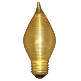Bulbrite 431140-10PK - 40W - C15 - E26 Base - 130V - 2600K - 4,000Hrs - Amber - Spunlite Incandescent Chandelier Bulbs