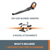 WORX WG545.9 20V Cordless Leaf Blower, Electric Blowers for Lawn