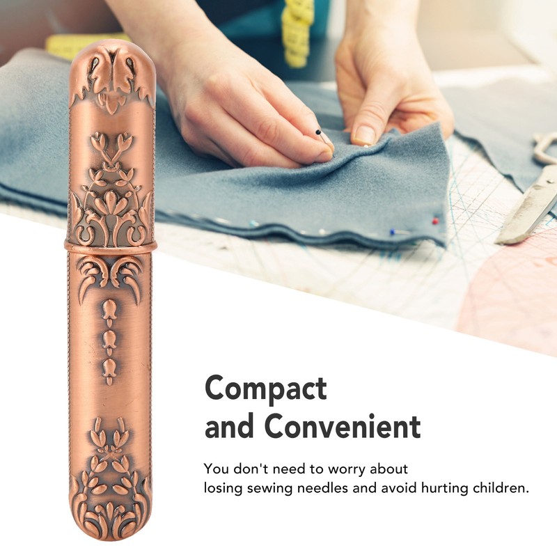 Sewing Needles Case Vintage Portable Metal Embroidery Needle Holder for