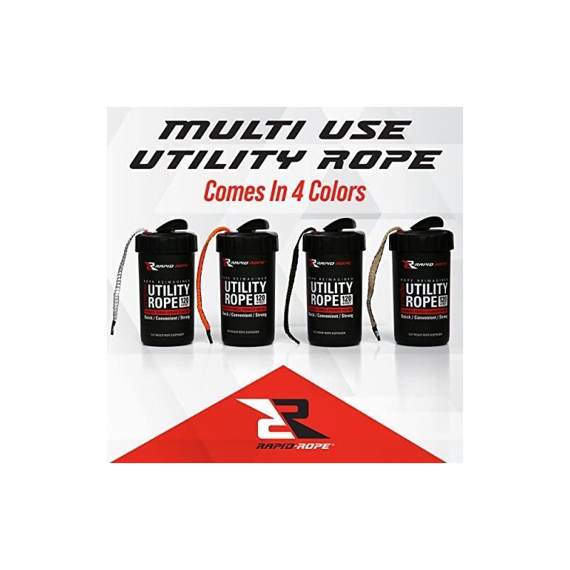 Rapid Rope 120 Feet Nylon Paracord Rope Canister