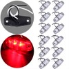 LBRST 2.5" Clear Lens LED Truck Trailer Oval Red Side