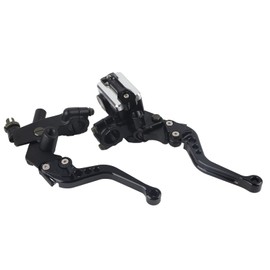 Pair of Motorcycle Handlebar Brake Levers, 7/8 Inch (22 mm) Universal Engine Brake Clutch Master Cylinder Reservoir Levers