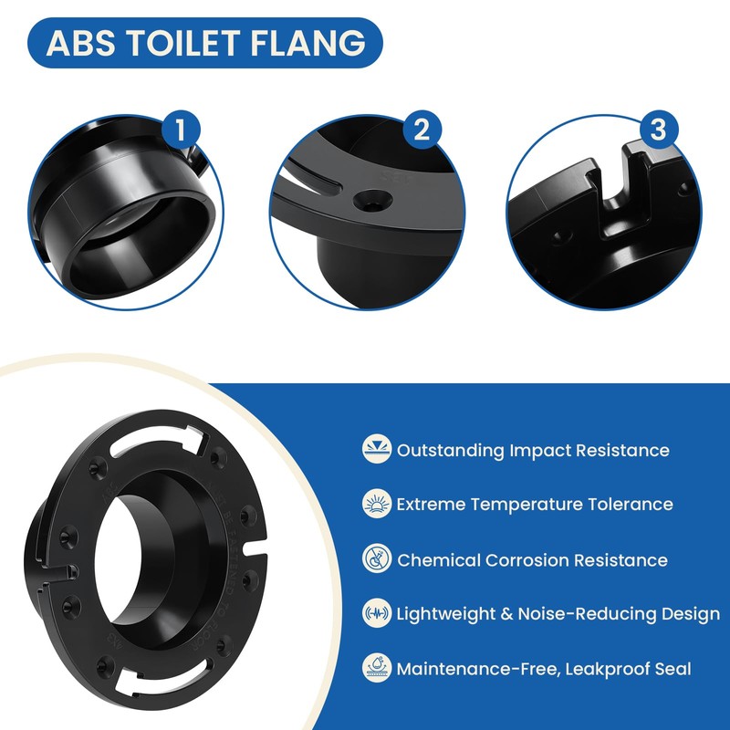 MEASUREMAN 3" RV Toilet Flange Repair Kit for Dometic 300,