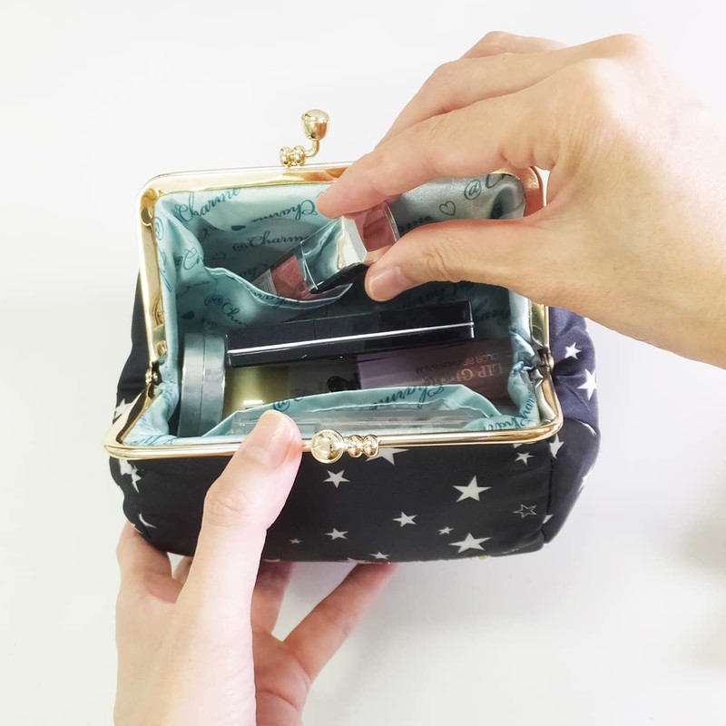 At First Gamaguchi Pouch Etoile Black AF8278