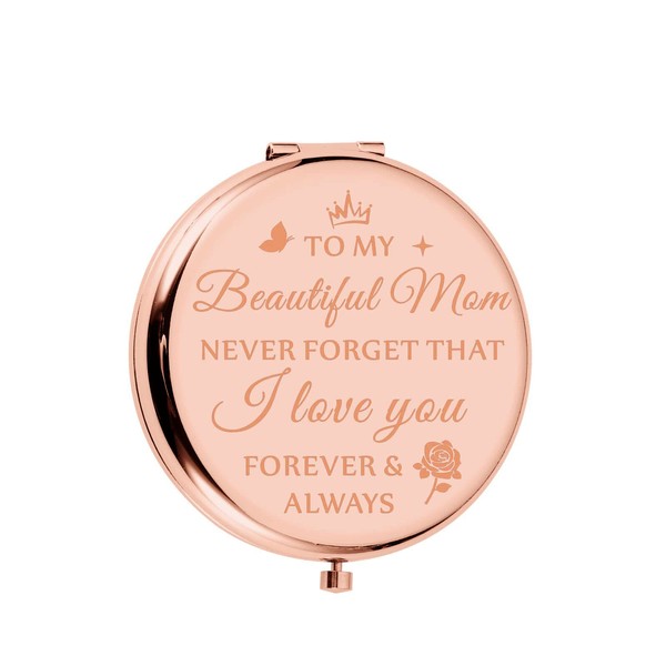 SYGUNAR for Mom Birthday Gifts from Daughter Son Compact Mirror for Mom Birthday Christmas Anniversary Wedding Mom Stepmom