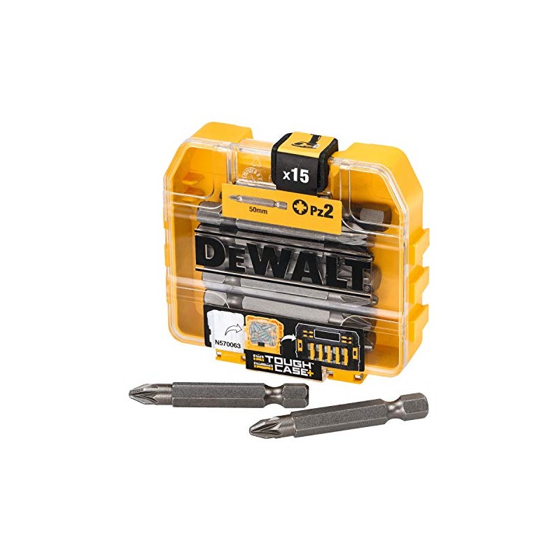 DEWALT DT7912QZ Screwdriving Bits, Yellow/Black, 50 mm, Set of 15