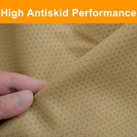 FGCOGOD 60x40 Inch Antislip Vinyl Rug Backing Fabric - Non-Slip Backing Cloth for Tufting Carpets Rug Making Tufting Gun Cushion Punch Needle Crafts, Washable & Reusable, Pet/Kid Safe (Beige)